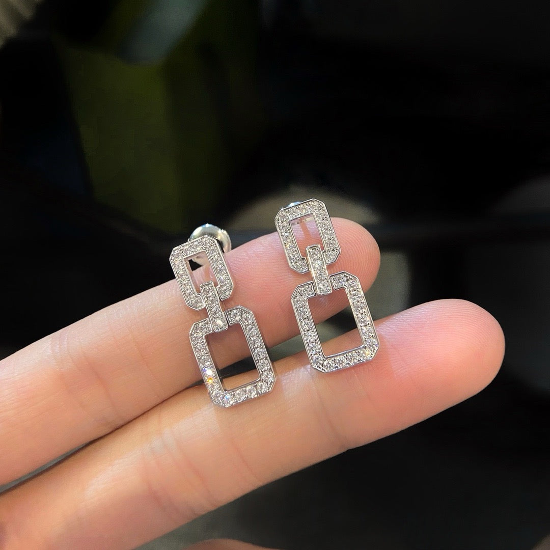 [Everoly JW]LINKS MEDIUM EARRINGS DIAMOND