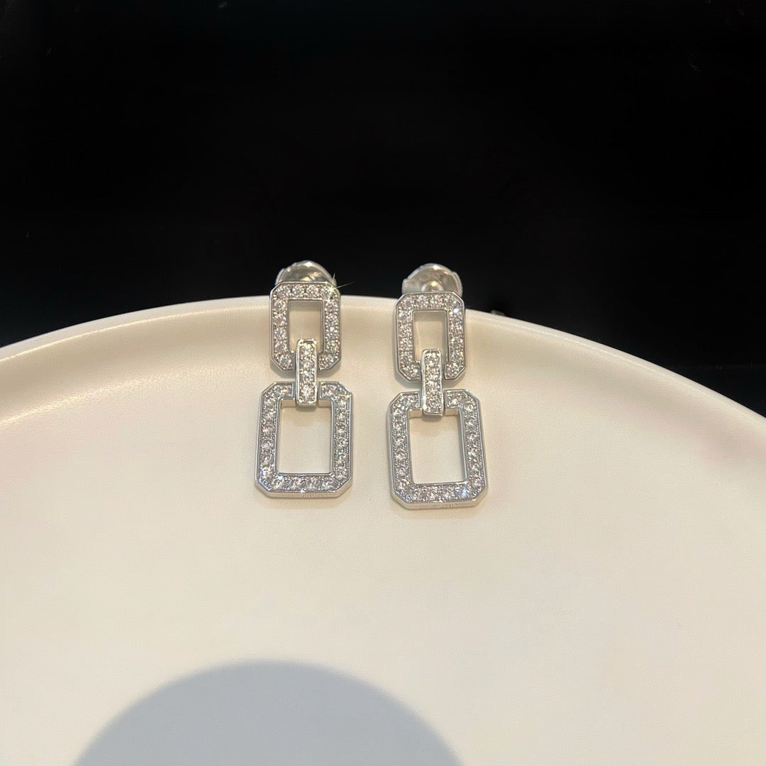 [Everoly JW]LINKS MEDIUM EARRINGS DIAMOND