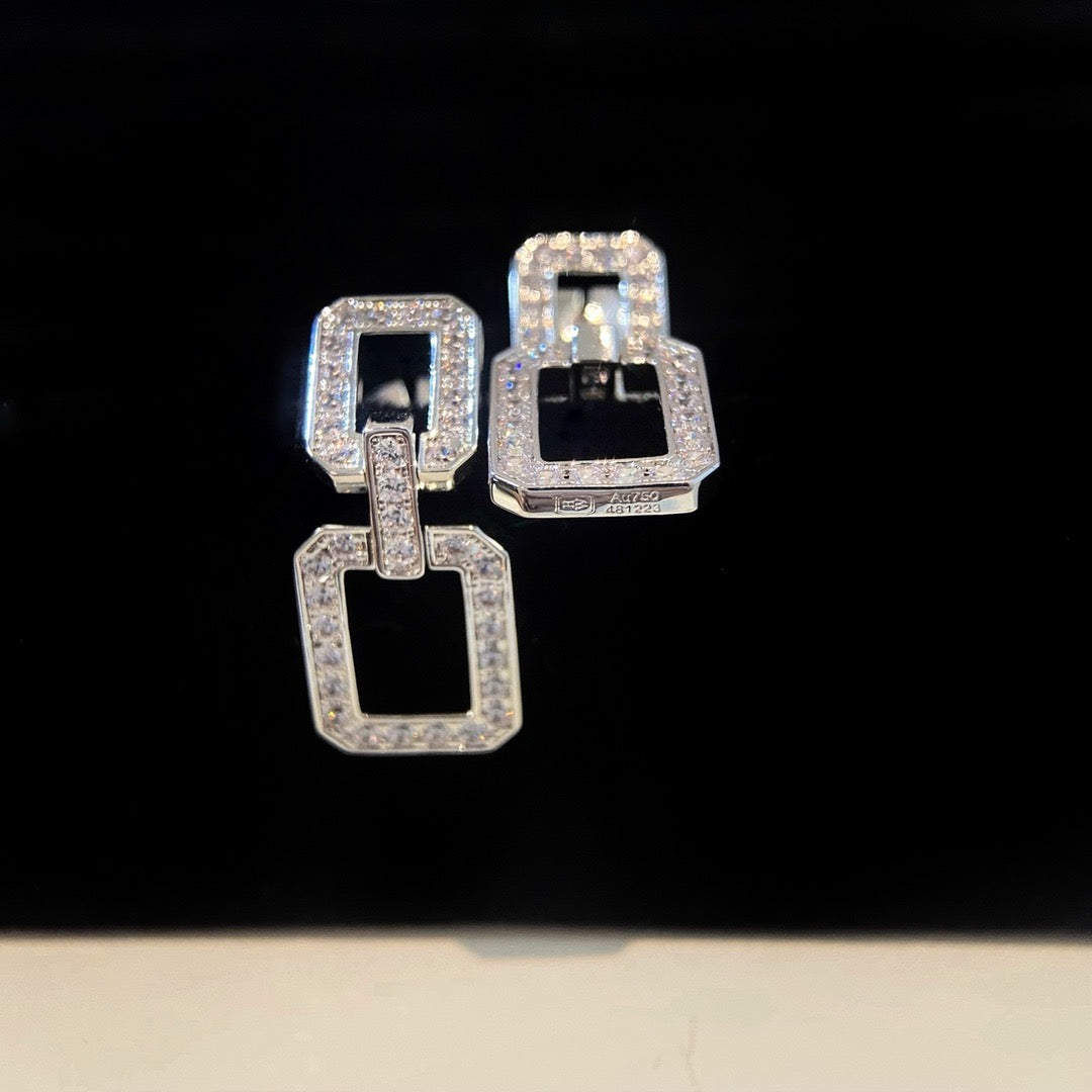 [Everoly JW]LINKS MEDIUM EARRINGS DIAMOND