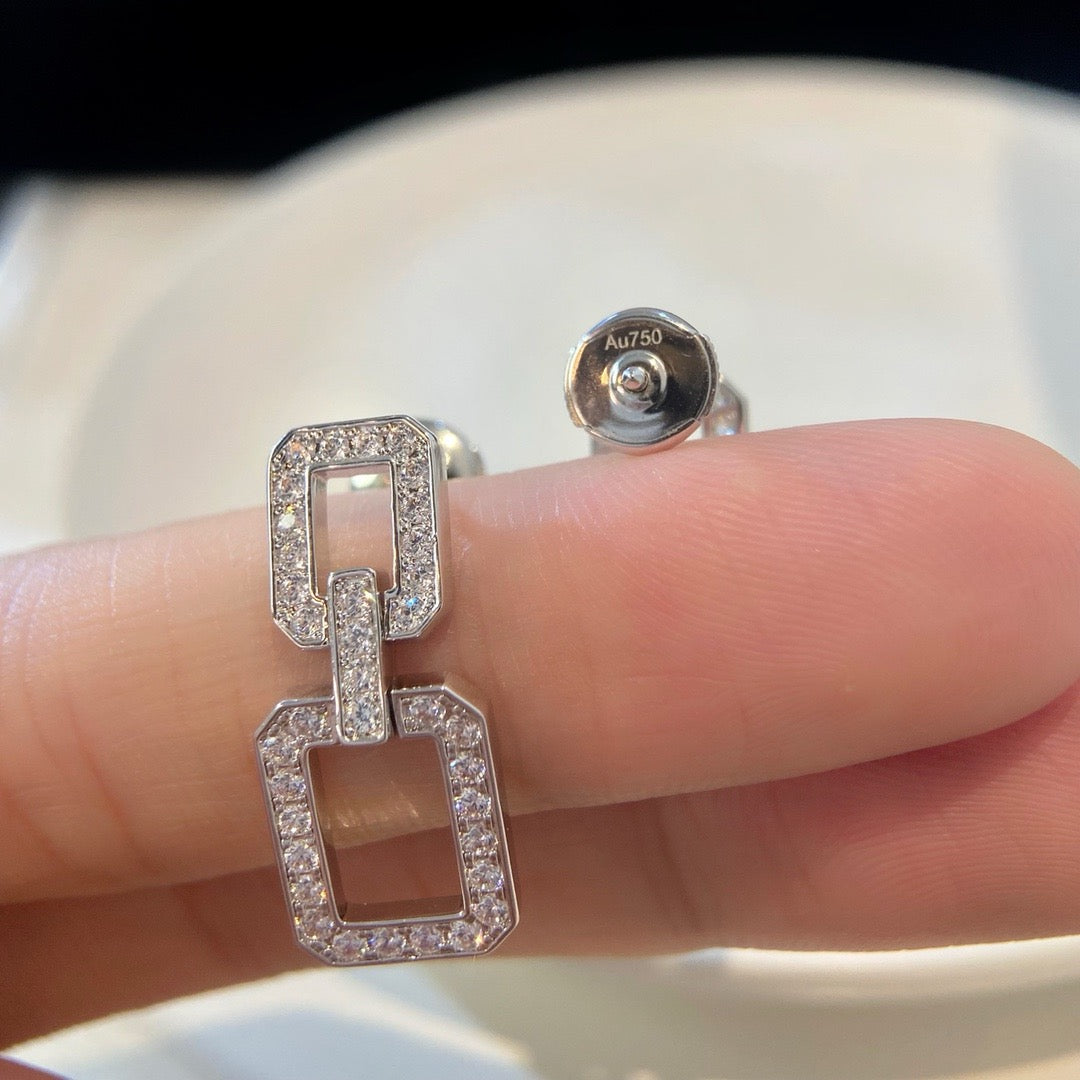 [Everoly JW]LINKS MEDIUM EARRINGS DIAMOND