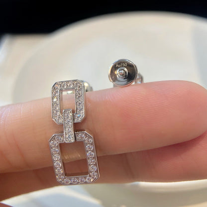 [Everoly JW]LINKS MEDIUM EARRINGS DIAMOND