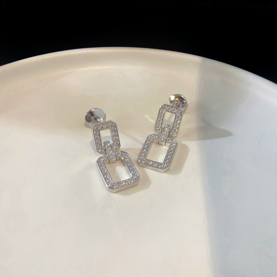 [Everoly JW]LINKS MEDIUM EARRINGS DIAMOND
