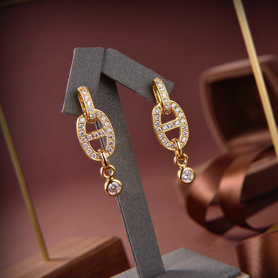 [Everoly JW]HM CHAINE DIAMOND EARRINGS