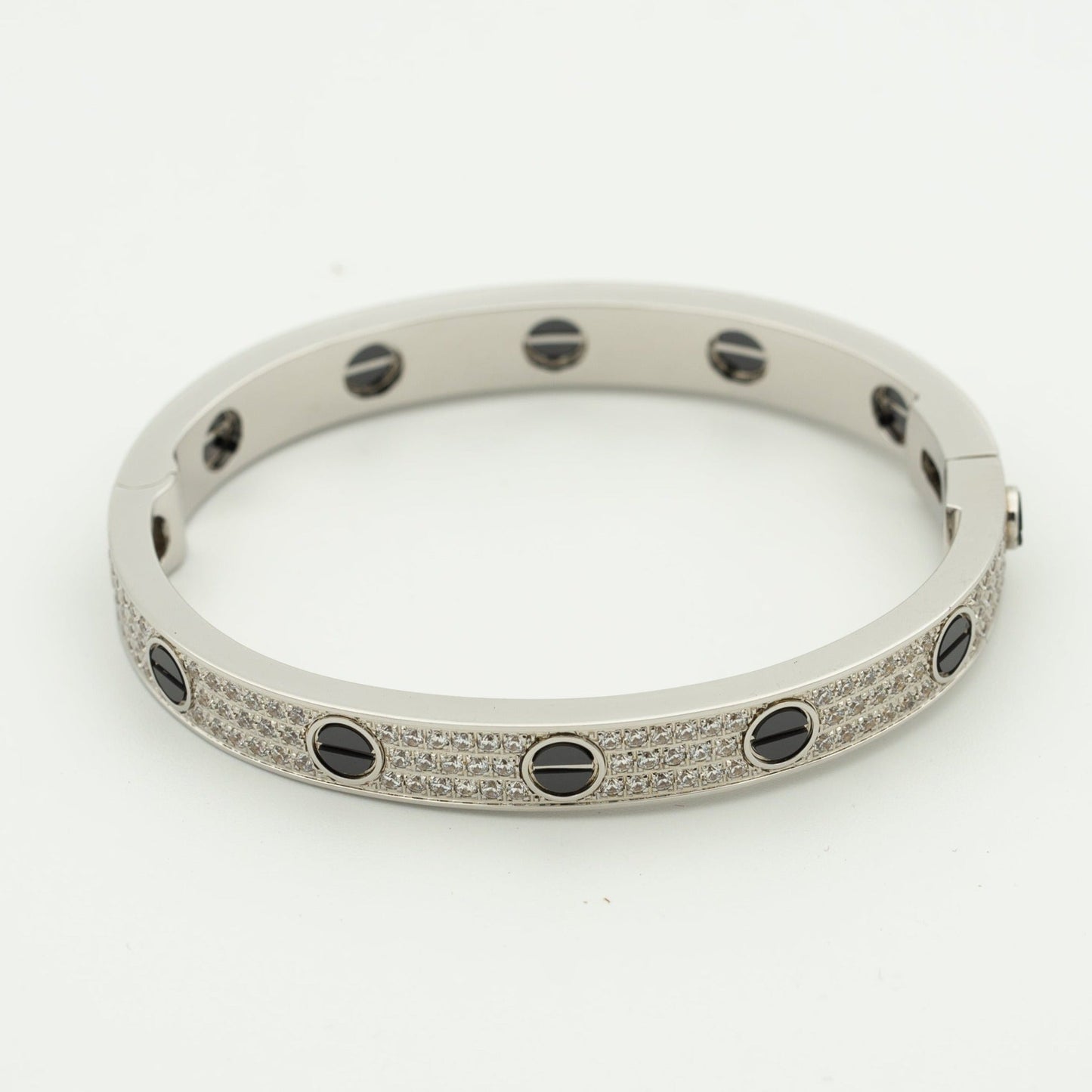 [Everoly JW]LOVE BRACELET 6.1MM DIAMOND-PAVED CERAMIC