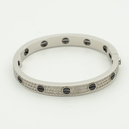 [Everoly JW]LOVE BRACELET 6.1MM DIAMOND-PAVED CERAMIC