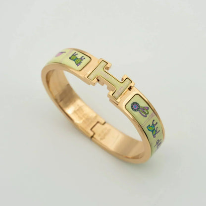 [Everoly JW]H PINK GOLD BRACELET CREAM CERAMIC