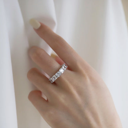 [Everoly JW]Elegant Princess Cut Tennis Ring