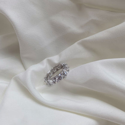 [Everoly JW]Elegant Princess Cut Tennis Ring