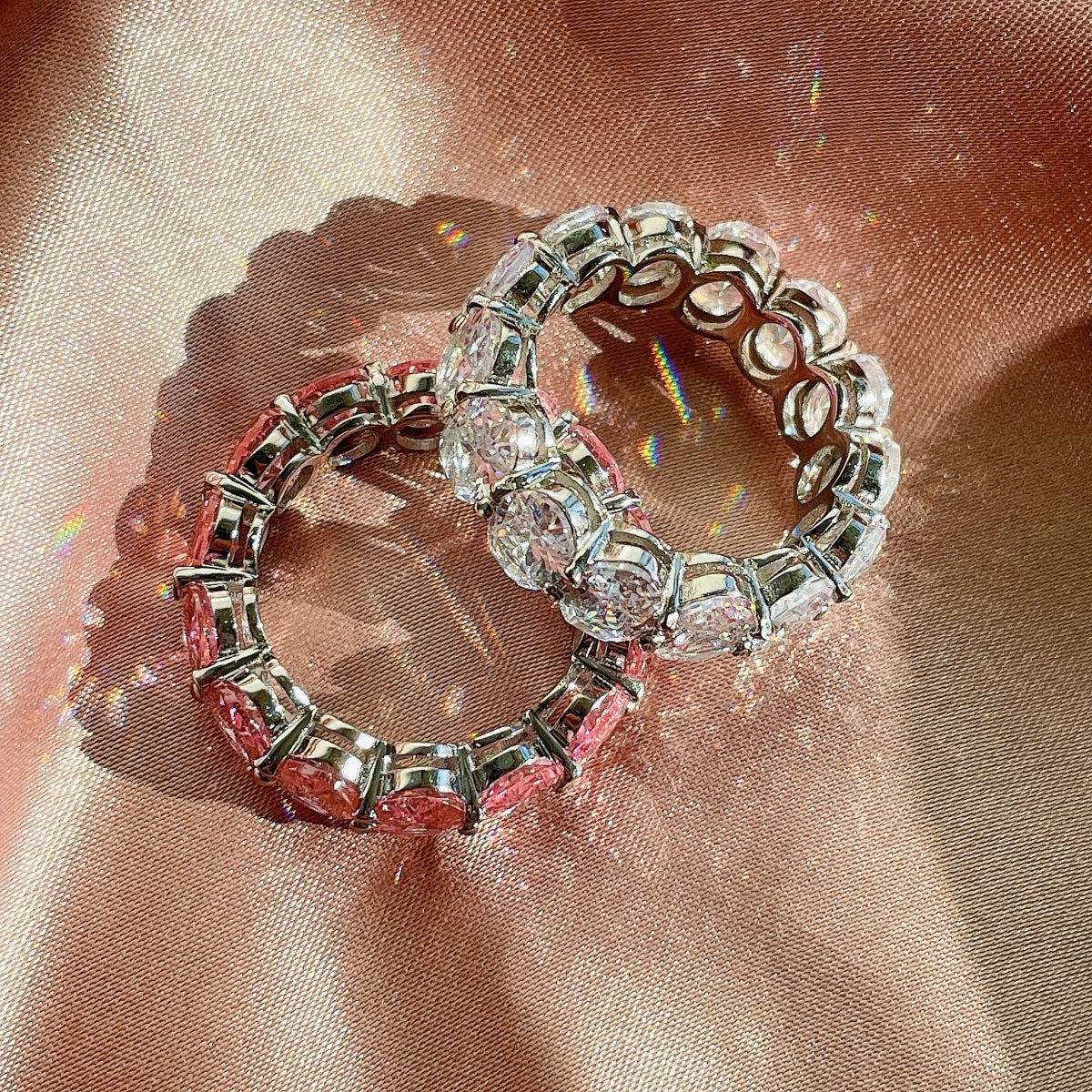 [Everoly JW]Dainty Elongated Cushion Cut Tennis Ring