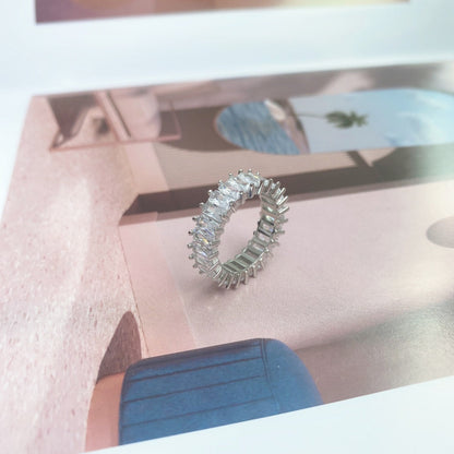 [Everoly JW]Unique Colorful Radiant Cut RIng