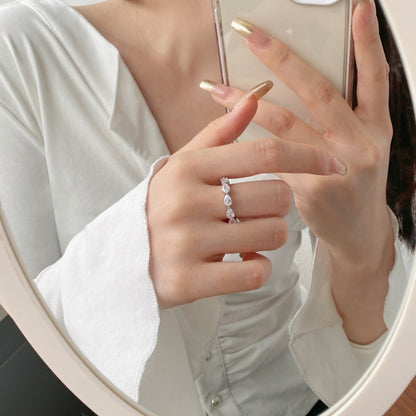 [Everoly JW]Exquisite Pear Cut Tennis Ring