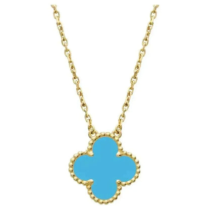 [Everoly JW]CLOVER 15MM VINTAGE TURQUOISE NECKLACE