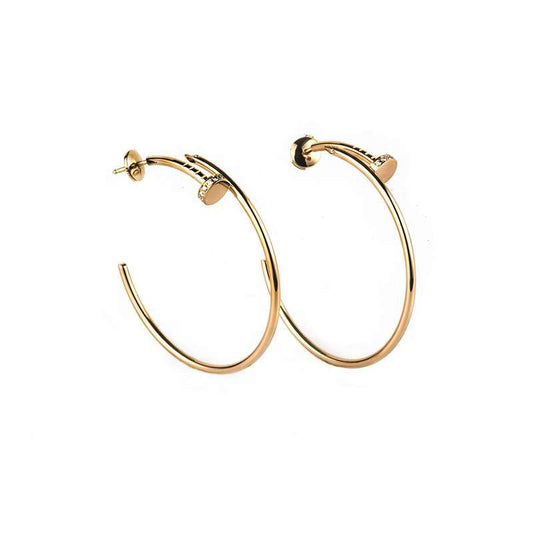 [Everoly JW]JUSTE EARRINGS GOLD DIAMONDS 1.8MM