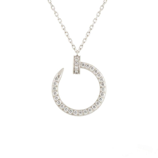 [Everoly JW]JUSTE NECKLACE SILVER DIAMONDS