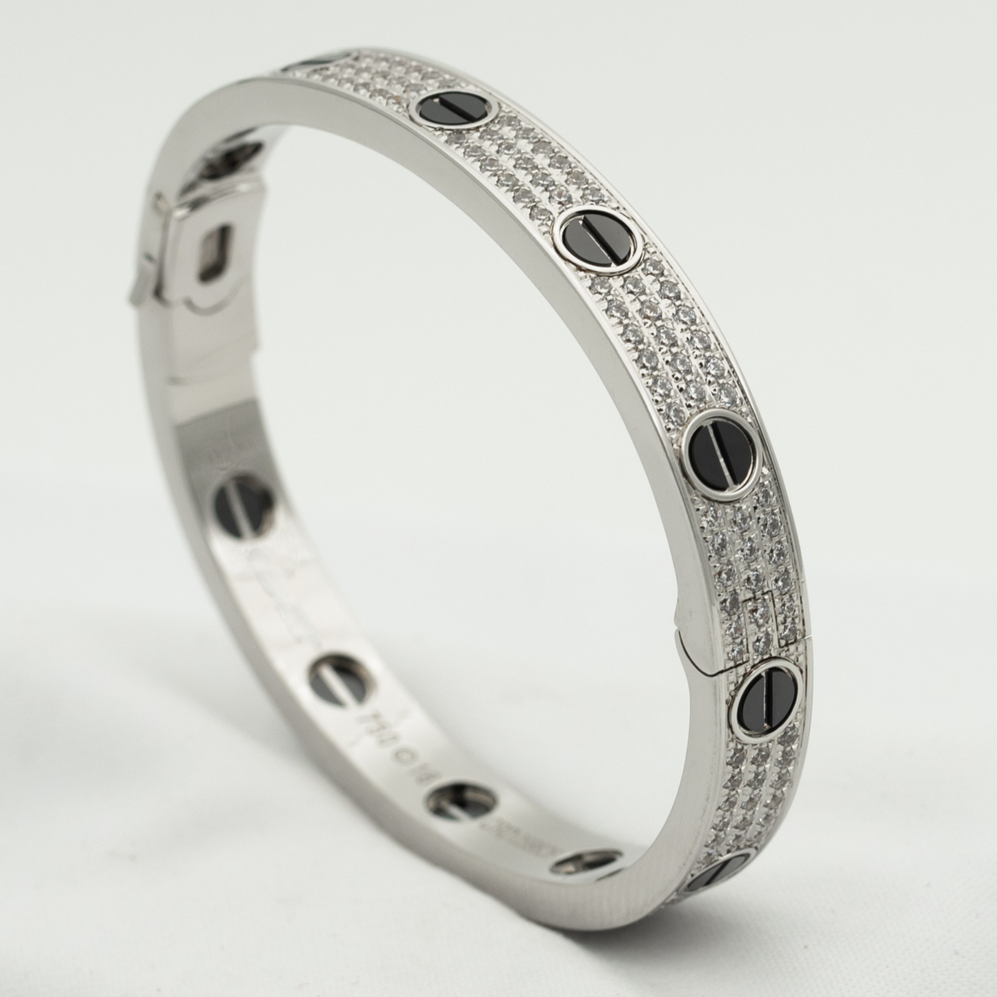 [Everoly JW]LOVE BRACELET 6.1MM DIAMOND-PAVED CERAMIC