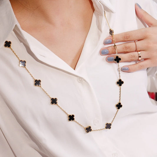 [Everoly JW]CLOVER 20 MOTIFS ONYX ROSE GOLD