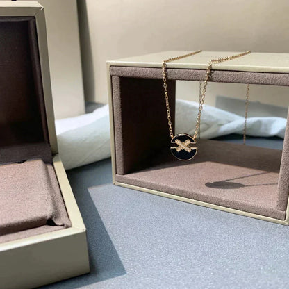 [Everoly JW]JEUX DE ROSE GOLD DIAMOND NECKLACE