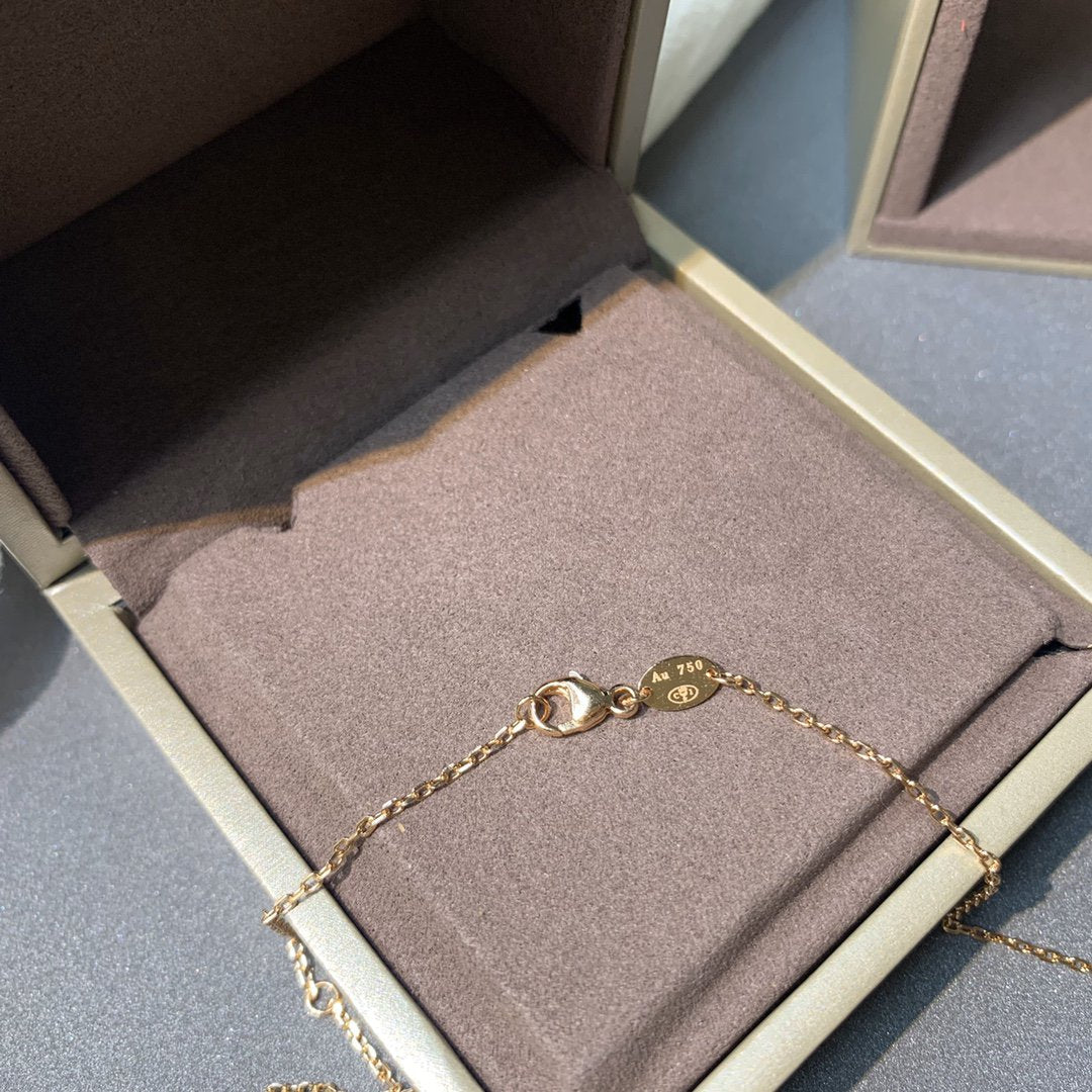 [Everoly JW]JEUX DE PINK GOLD DIAMOND NECKLACE