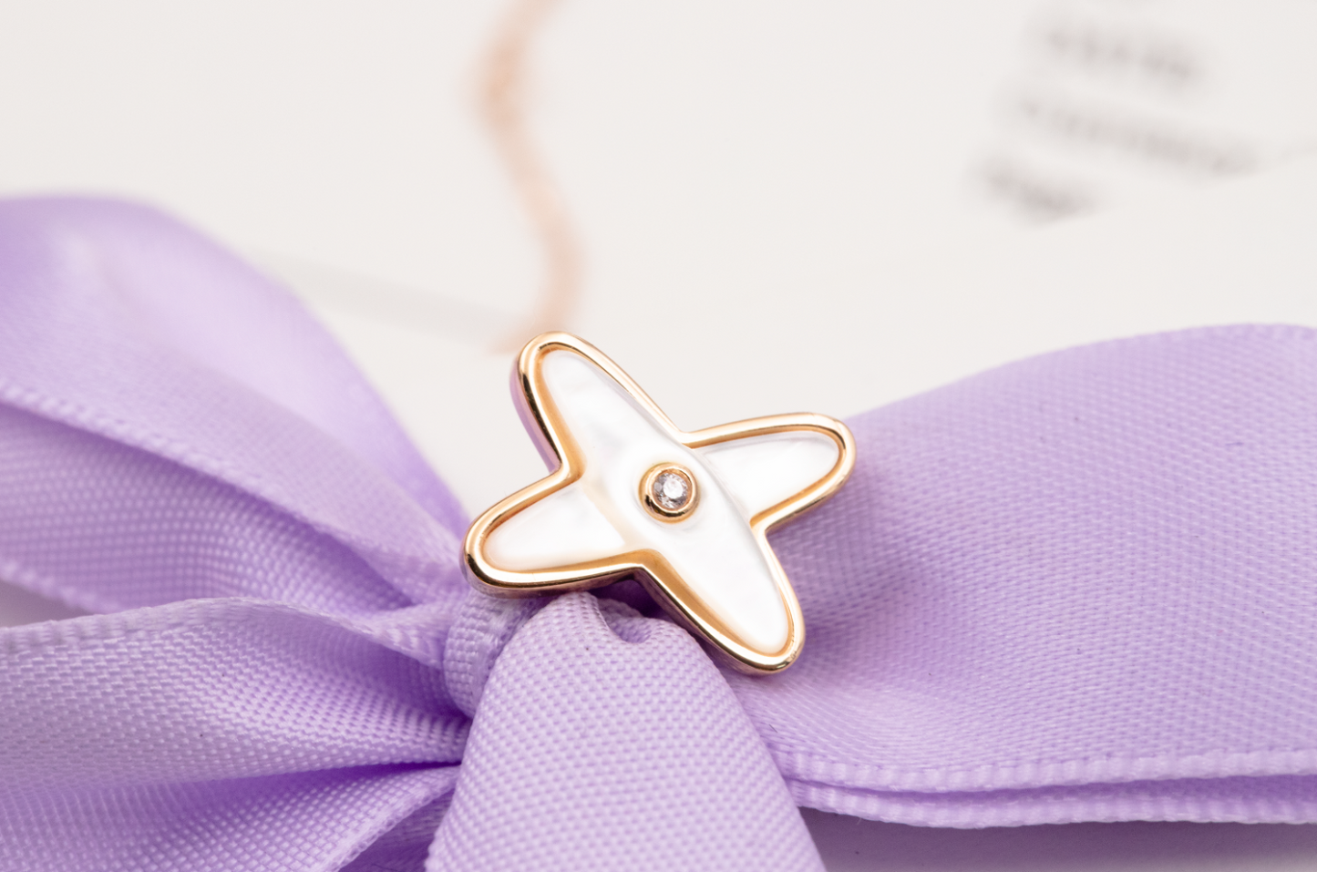 [Everoly JW]JEUX DE WHITE MOP PINK GOLD DIAMOND EARRINGS