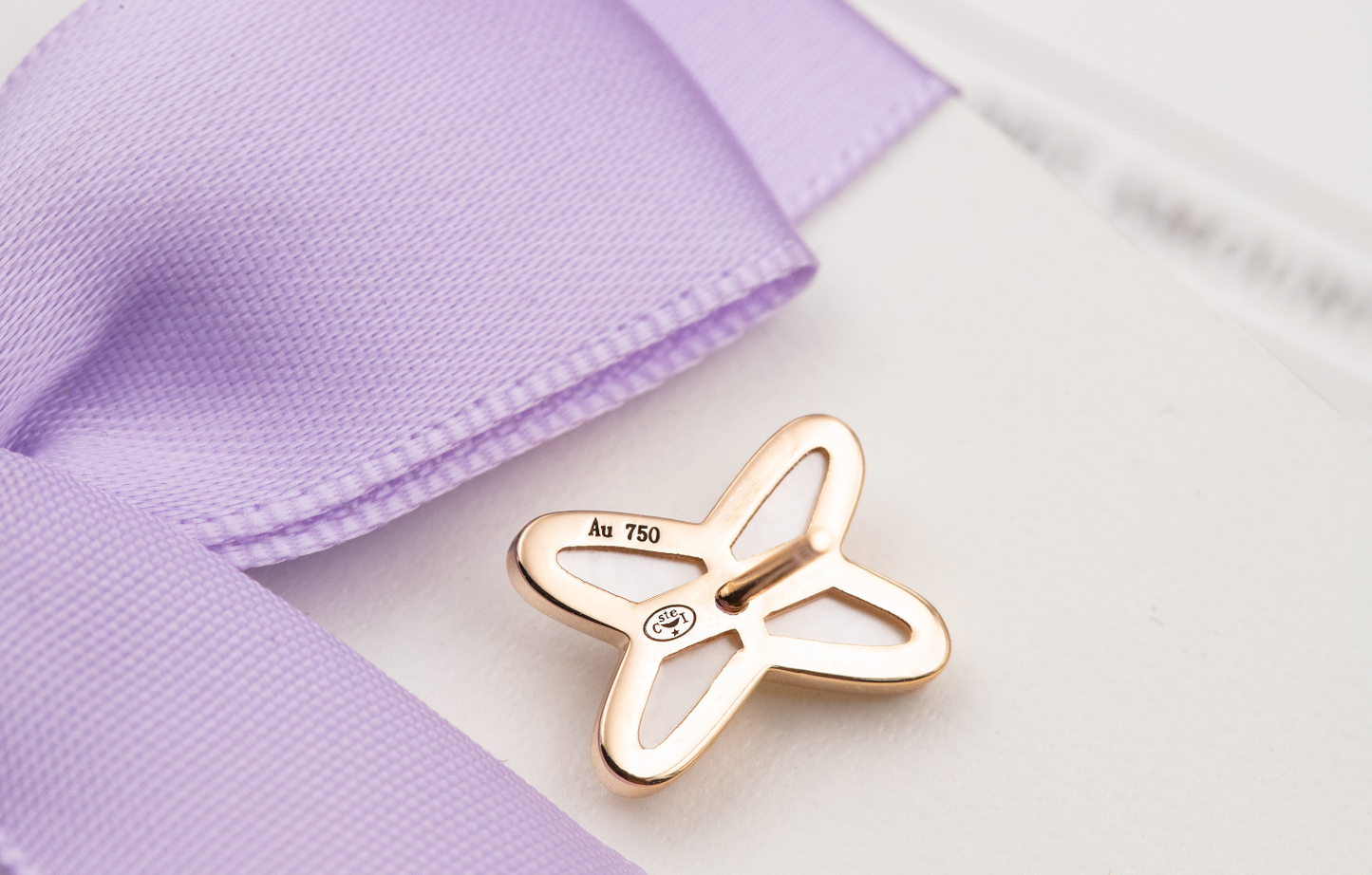 [Everoly JW]JEUX DE WHITE MOP ROSE GOLD DIAMOND EARRINGS