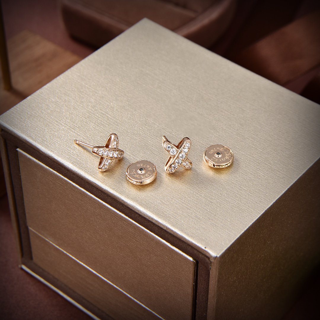 [Everoly JW]JEUX DE GOLD DIAMOND EARRINGS