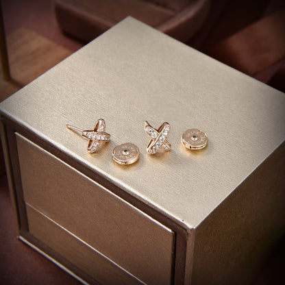 [Everoly JW]JEUX DE GOLD DIAMOND EARRINGS