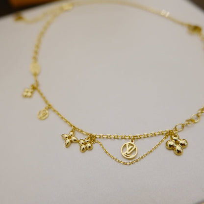 [Everoly JW]BLOOMING SUPPLE NECKLACE BRASS