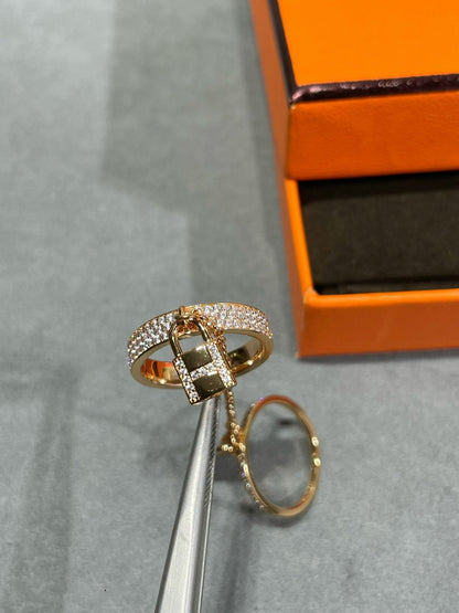 [Everoly JW]HM KELLY CLOCHETTE DOUBLE RING IN  WITH DIAMONDS