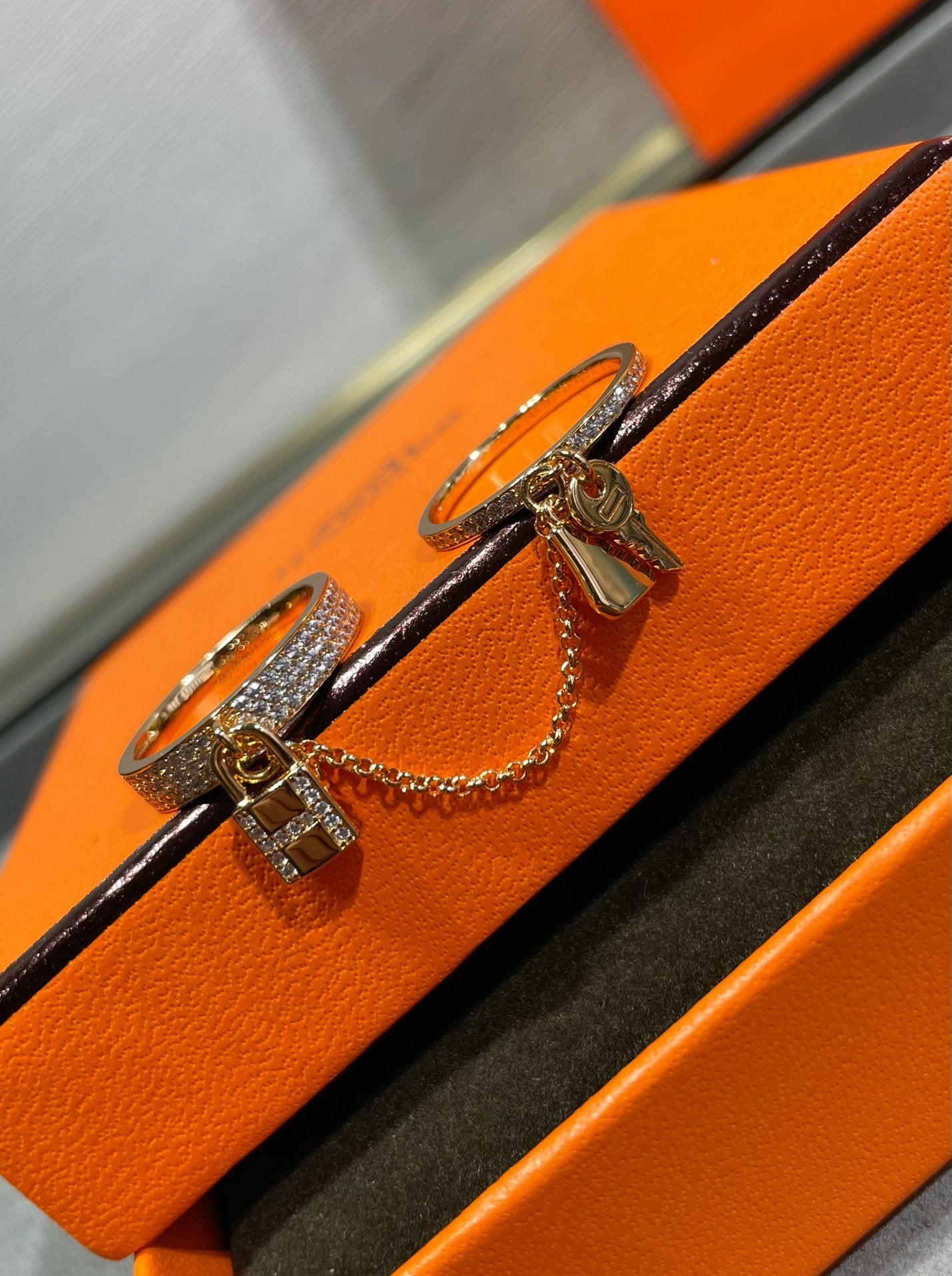 [Everoly JW]HM KELLY CLOCHETTE DOUBLE RING IN  WITH DIAMONDS