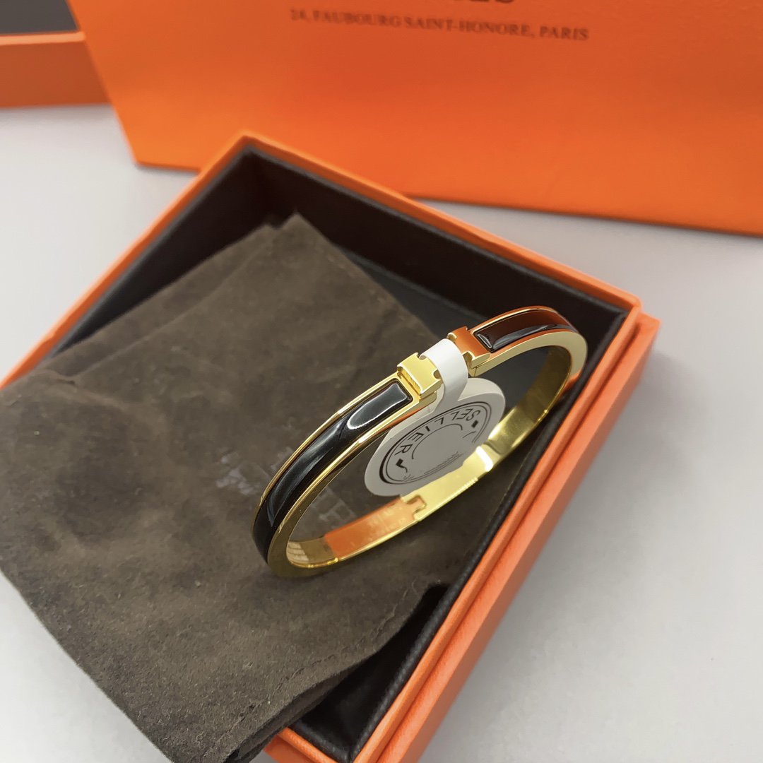 [Everoly JW]CLASSIC HM CLIC BLACK 8MM ENAMEL BRACELET