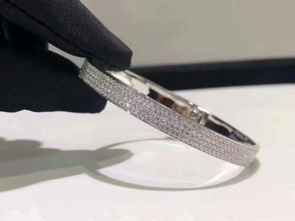 [Everoly JW]HM KELLY BRACELET IN SILVER AND FULL PAVE DIAMOND