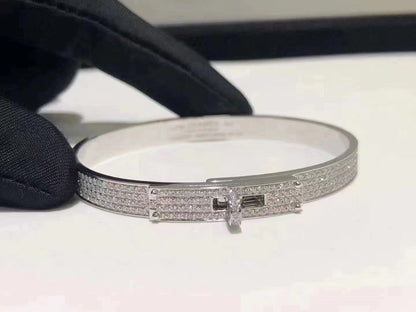 [Everoly JW]HM KELLY BRACELET IN SILVER AND FULL PAVE DIAMOND