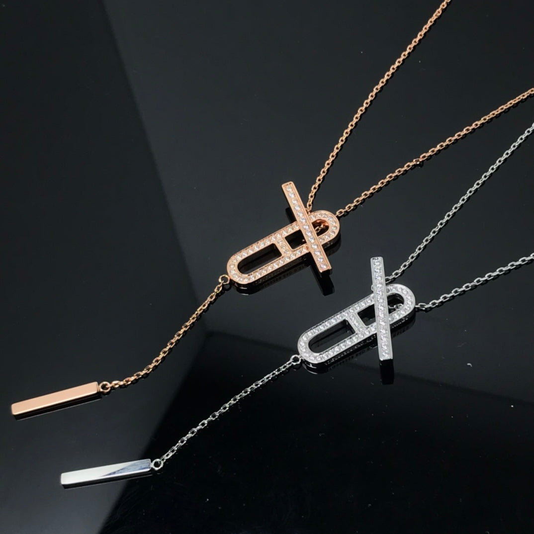 [Everoly JW]HM NECKLACE PLATINUM ROSE GOLD DIAMOND