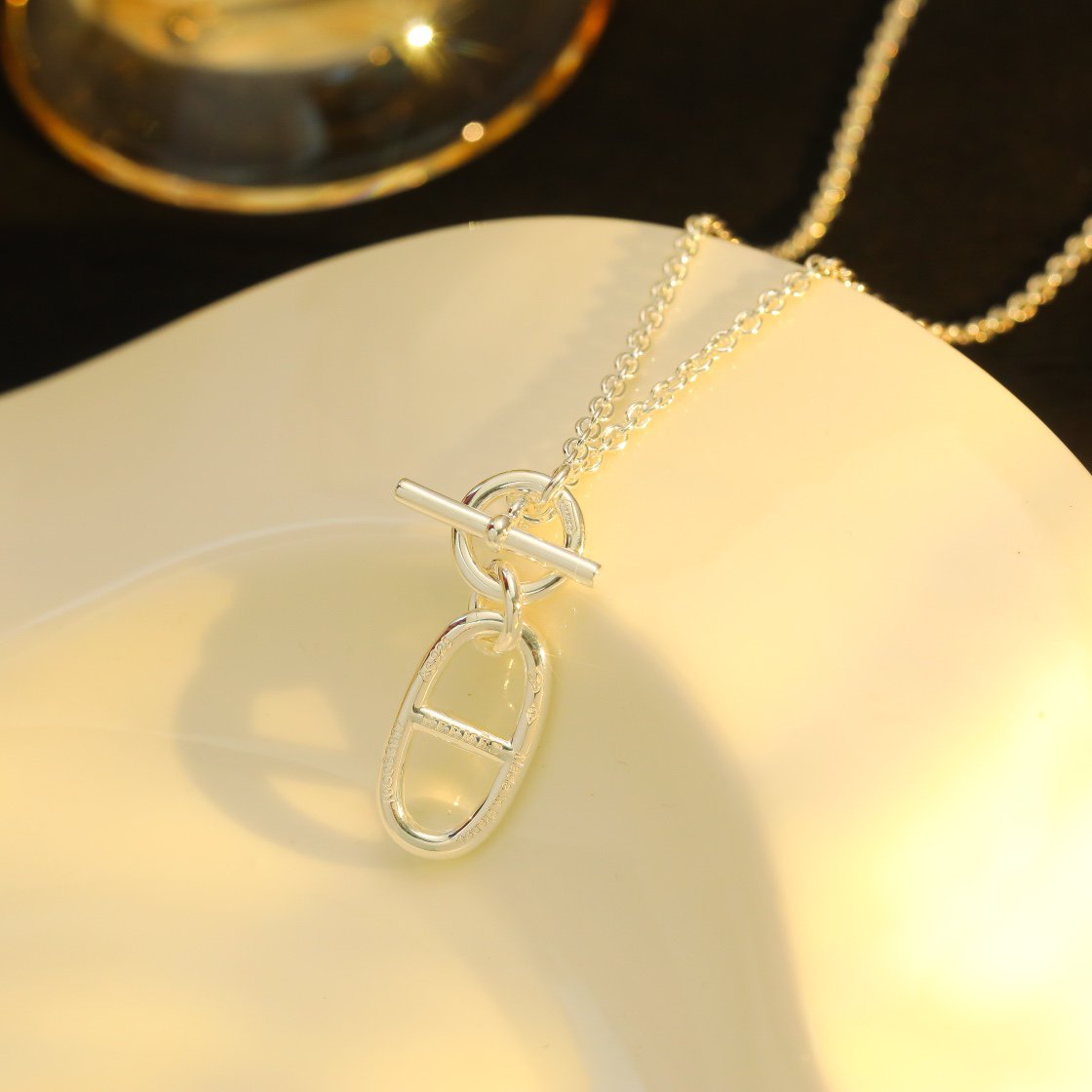 [Everoly JW]HM CHAINE D'ANCRE PENDANT NECKLACE STERLING SILVER