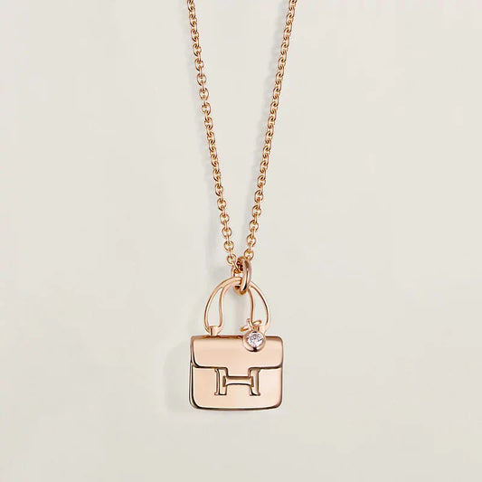 [Everoly JW]AMULETTE PEDANT ROSE GOLD NECKLACE