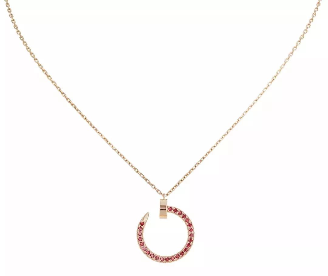 [Everoly JW]JUSTE NECKLACE GOLD RED DIAMONDS