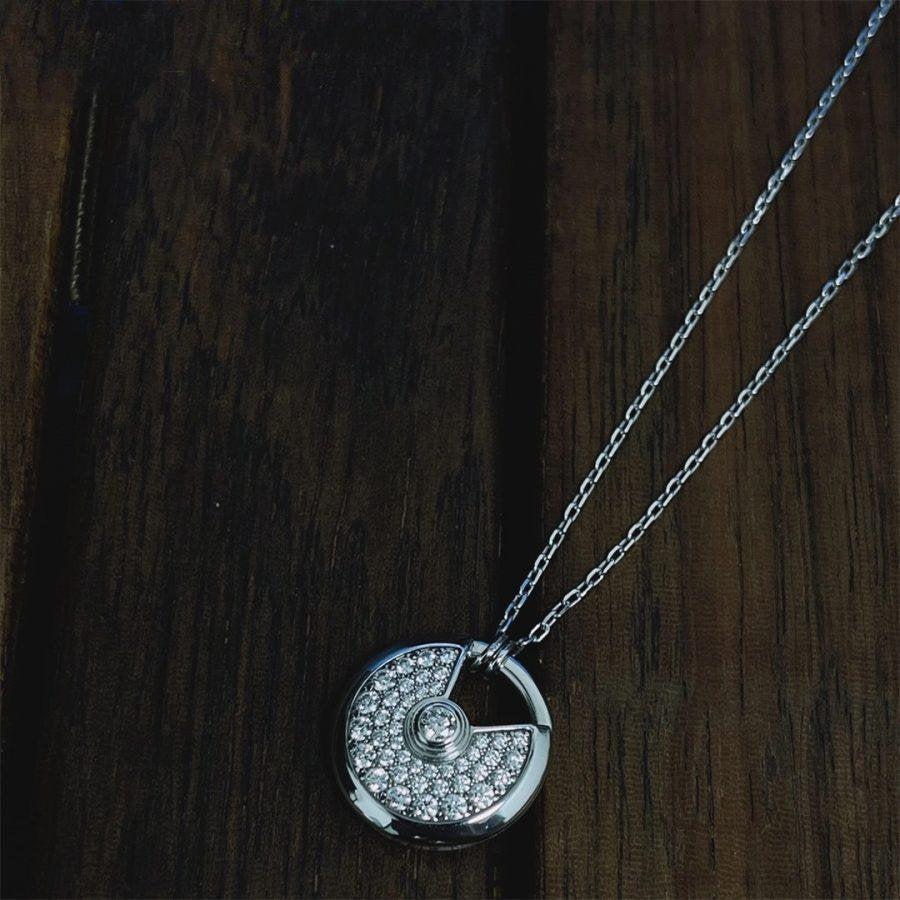 [Everoly JW]AMULETTE SILVER FULL DIAMOND NECKLACE