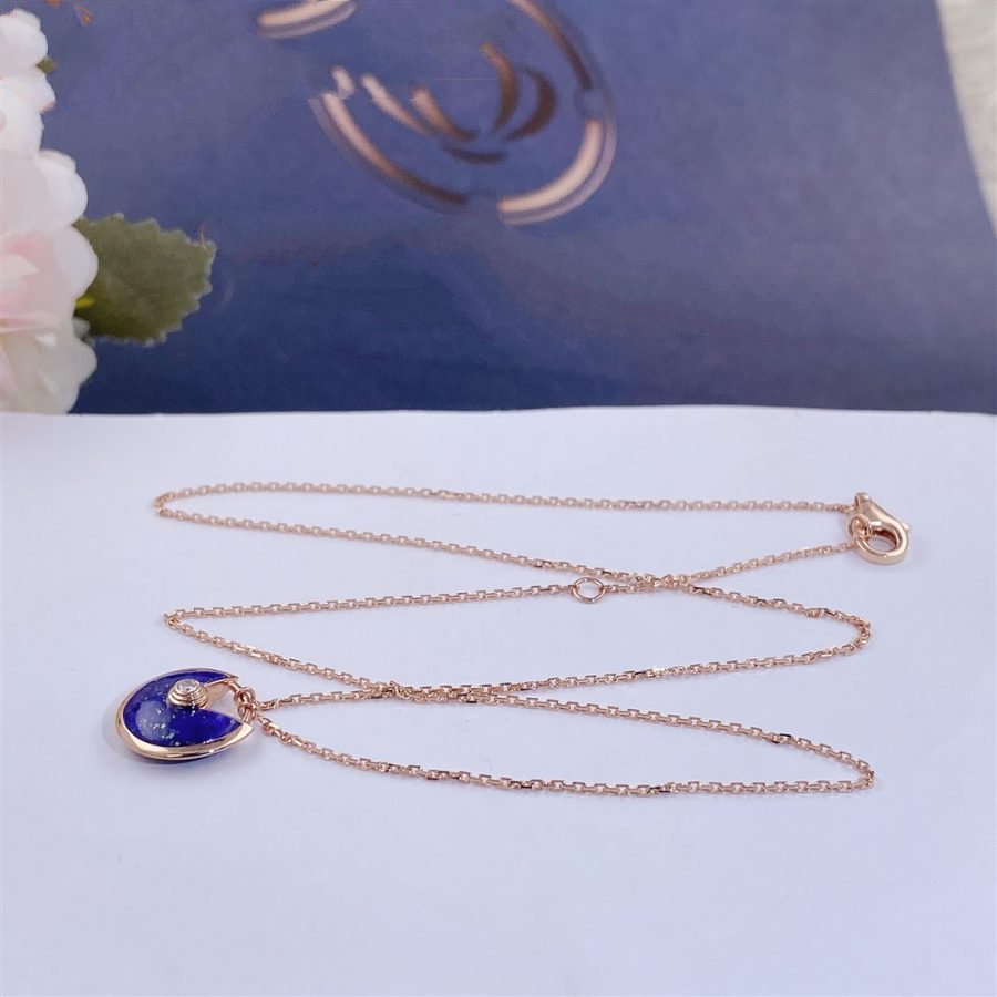 [Everoly JW]AMULETTE ROSE GOLD AGATE NECKLACE