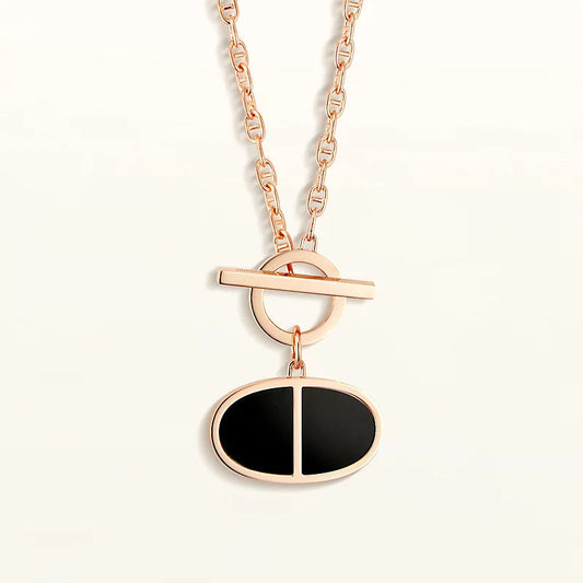 [Everoly JW]CHAINE VERSO BLACK CERAMIC NECKLACE