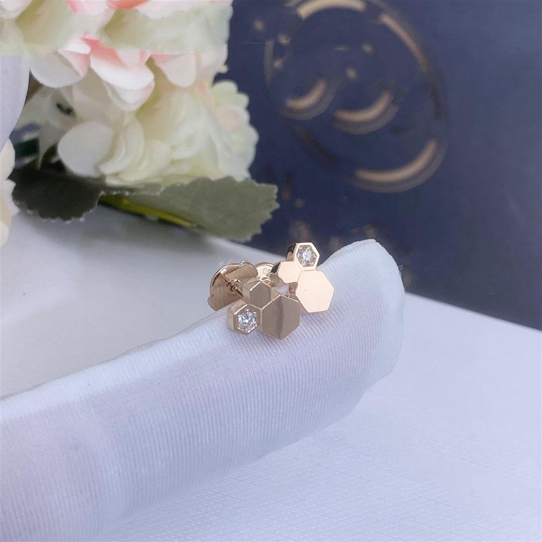 [Everoly JW]BEE LOVE PINK GOLD DIAMOND EARRINGS