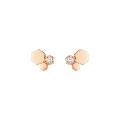 [Everoly JW]BEE LOVE PINK GOLD DIAMOND EARRINGS