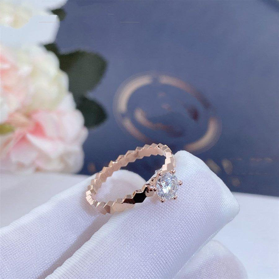 [Everoly JW]BEE LOVE RING PINK GOLD 1 DIAMOND