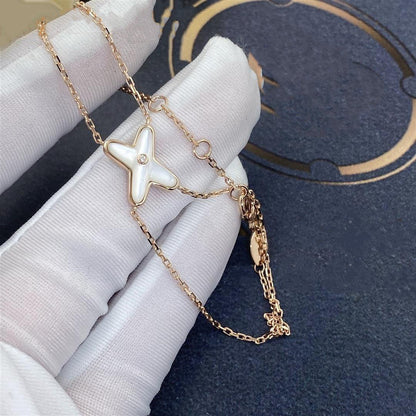 [Everoly JW]JEUX BRACELET WHITE MOP PINK GOLD 1 DIAMOND