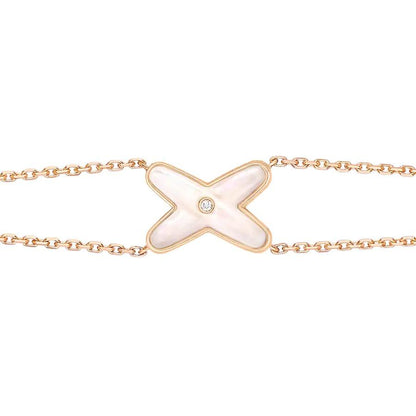 [Everoly JW]JEUX BRACELET WHITE MOP PINK GOLD 1 DIAMOND