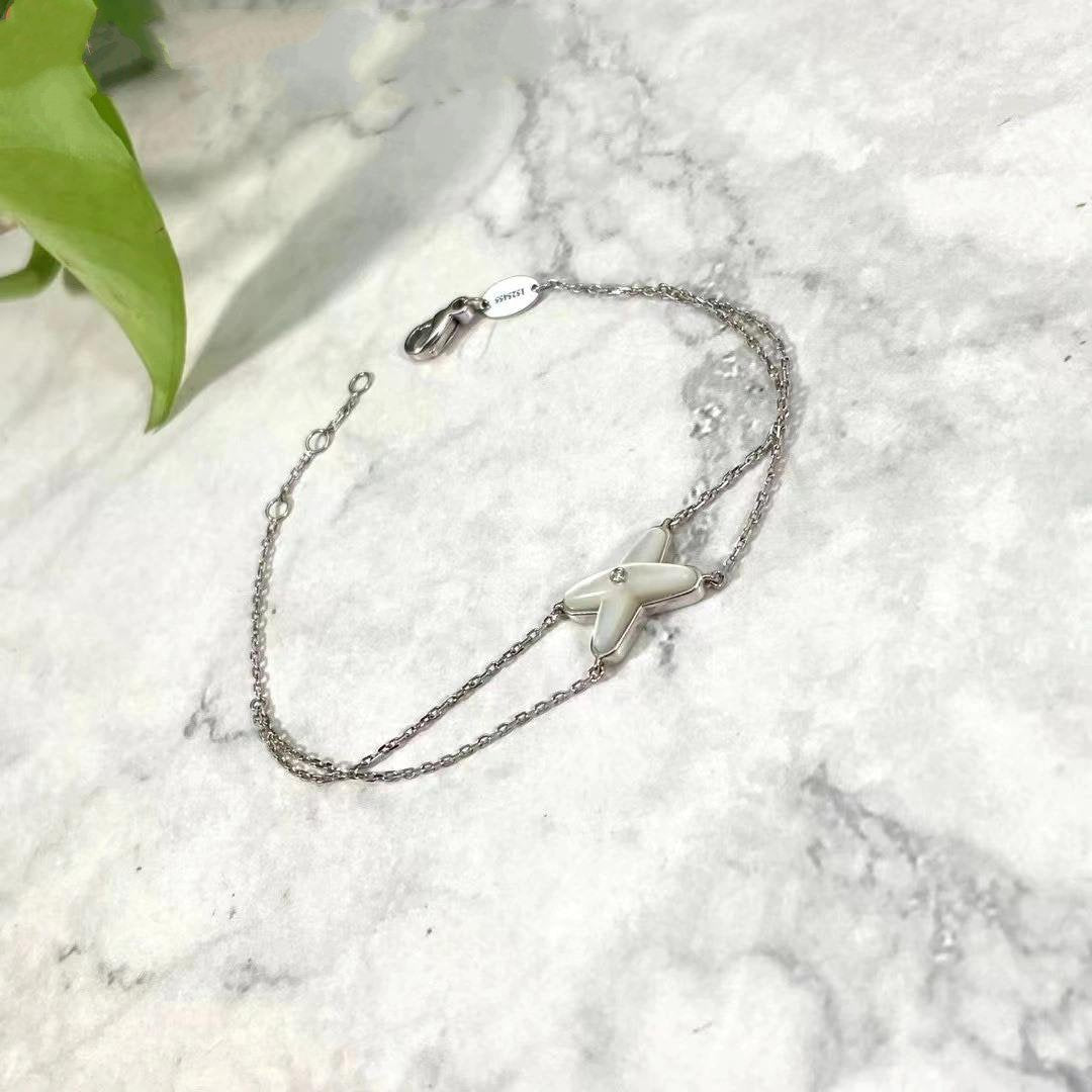 [Everoly JW]JEUX BRACELET WHITE MOP SILVER 1 DIAMOND