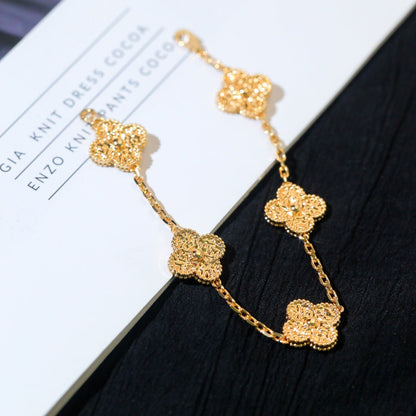 [Everoly JW]CLOVER 5 MOTIFS BRONZING BRACELET