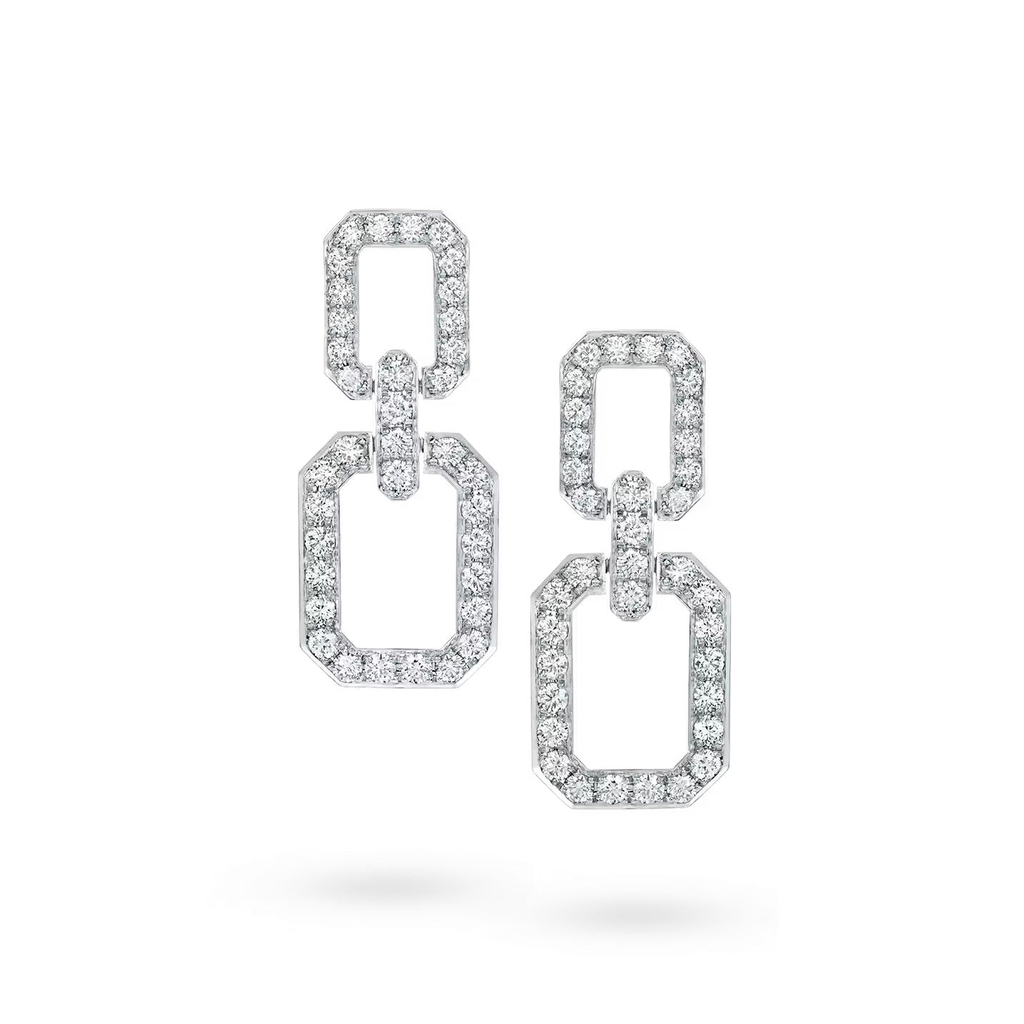 [Everoly JW]LINKS MEDIUM EARRINGS DIAMOND
