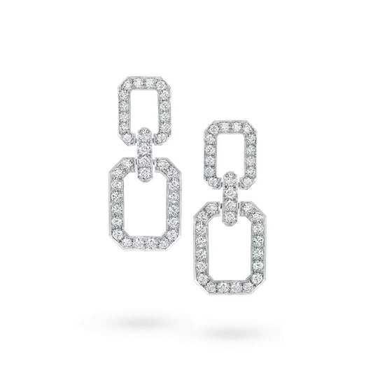 [Everoly JW]LINKS MEDIUM EARRINGS DIAMOND