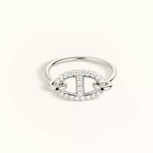 [Everoly JW]RONDE SMALL SILVER DIAMOND RING