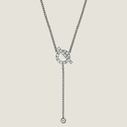 [Everoly JW]FINESSE SILVER DIAMOND NECKLACE